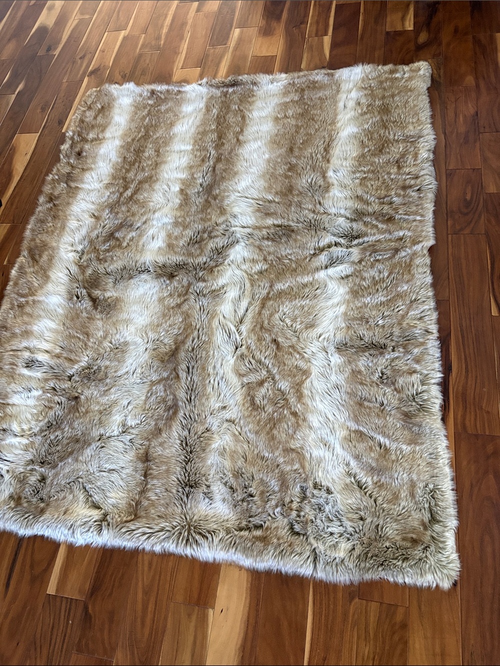 RH Restoration Hardware Luxe Faux Fur Throw Blanket 60x80 Oversized - Picture 4 of 7